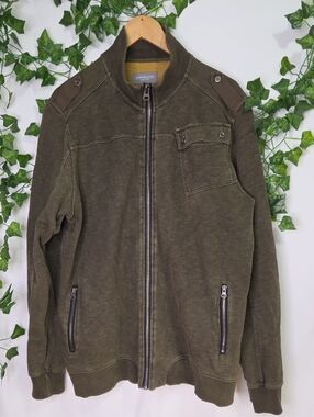 Standard Cloth. Olive Green Full-Zip Jacket. Size XL. EUC